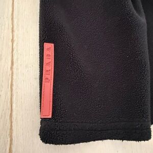 Prada Black Zip Up Fleece Sweater